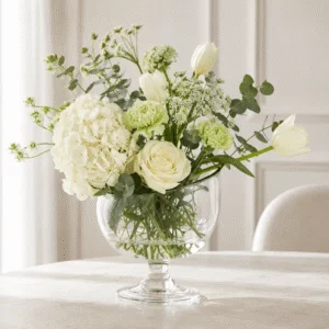 Wholesale Slanted-Rim Pedestal Glass Vase - view 2