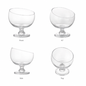 Wholesale Slanted-Rim Pedestal Glass Vase - view 3