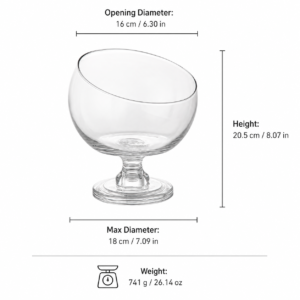 Wholesale Slanted-Rim Pedestal Glass Vase - view 4
