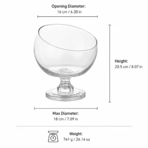 Wholesale Slanted-Rim Pedestal Glass Vase - view 4