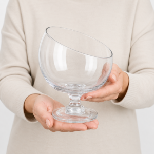 Wholesale Slanted-Rim Pedestal Glass Vase - view 6
