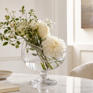 Wholesale Slanted-Rim Pedestal Glass Vase - view 7
