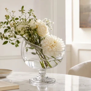 Wholesale Slanted-Rim Pedestal Glass Vase - view 7