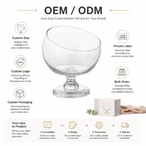 Wholesale Slanted-Rim Pedestal Glass Vase - view 8
