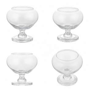 Wholesale Clear Round Pedestal Glass Vase - view 3