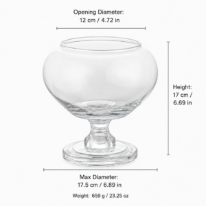 Wholesale Clear Round Pedestal Glass Vase - view 4