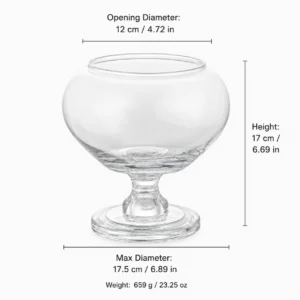 Wholesale Clear Round Pedestal Glass Vase - view 4