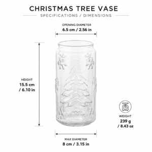 Wholesale Embossed Seasonal Glass Vase Collection - view 4