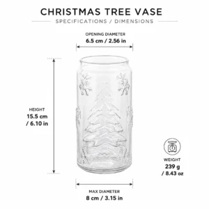 Wholesale Embossed Seasonal Glass Vase Collection - view 4