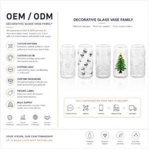Wholesale Embossed Seasonal Glass Vase Collection - view 8