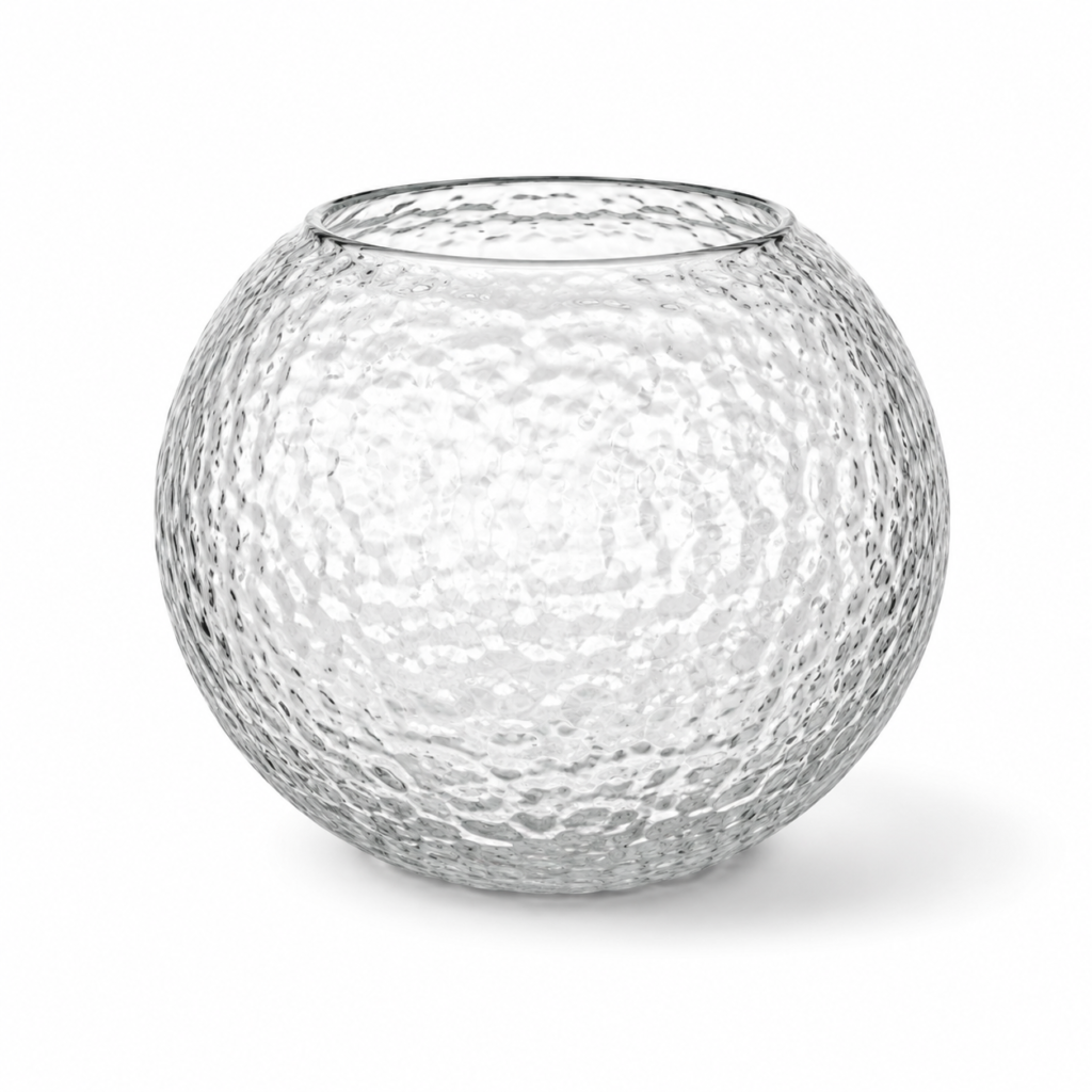 Wholesale Spherical Hammered Glass Vase – 4 Finishes - view 1