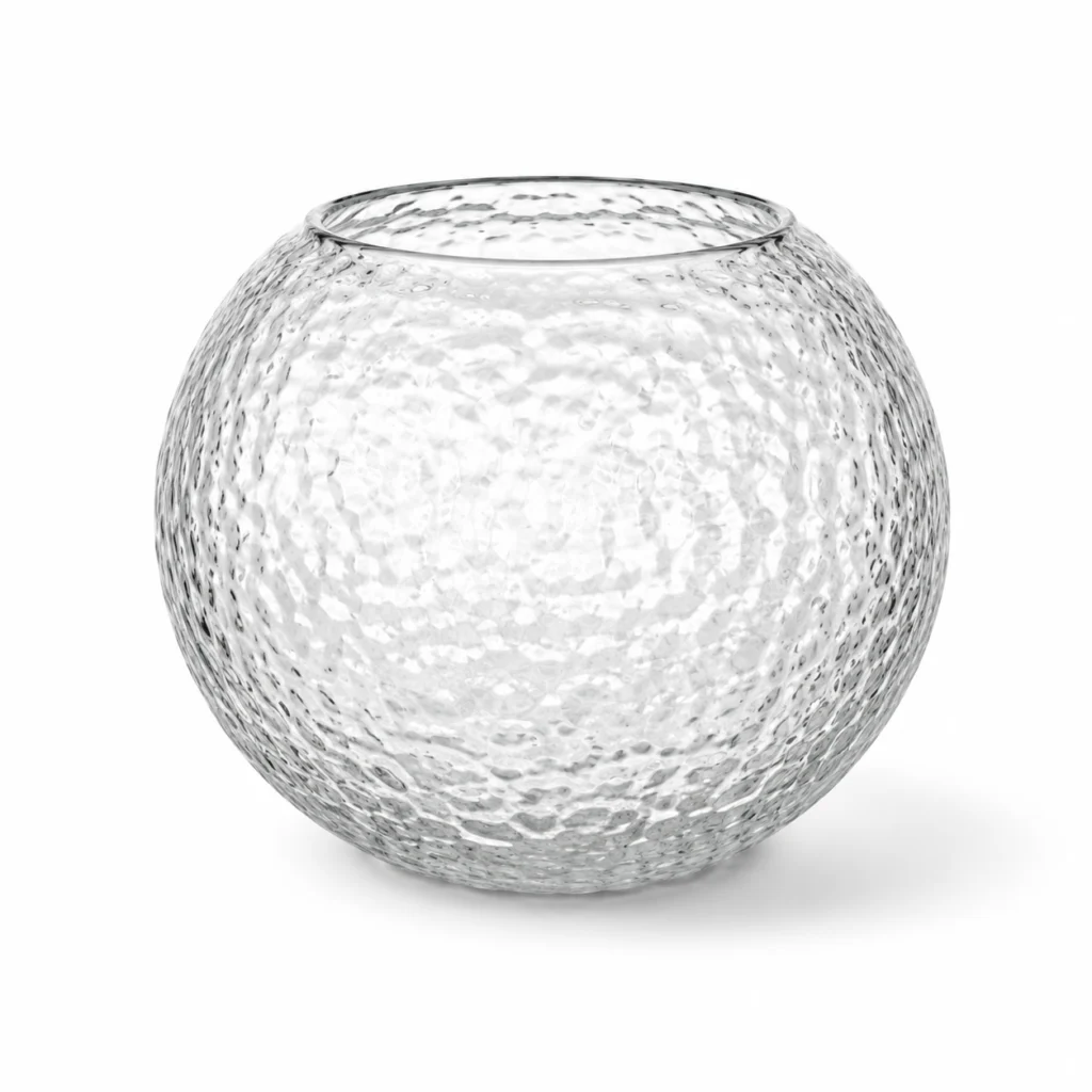 Wholesale Spherical Hammered Glass Vase – 4 Finishes - view 1