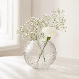 Wholesale Spherical Hammered Glass Vase – 4 Finishes - view 2