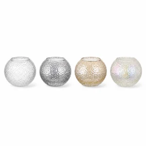 Wholesale Spherical Hammered Glass Vase – 4 Finishes - view 3