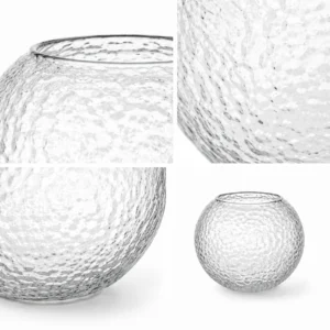 Wholesale Spherical Hammered Glass Vase – 4 Finishes - view 5