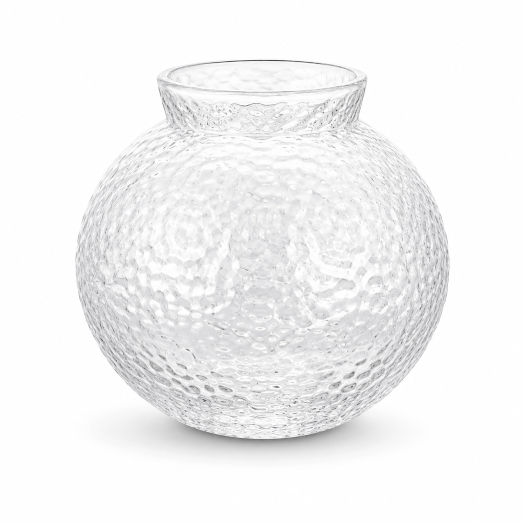 Wholesale Round Hammered Glass Vase – 4 Finishes - view 1