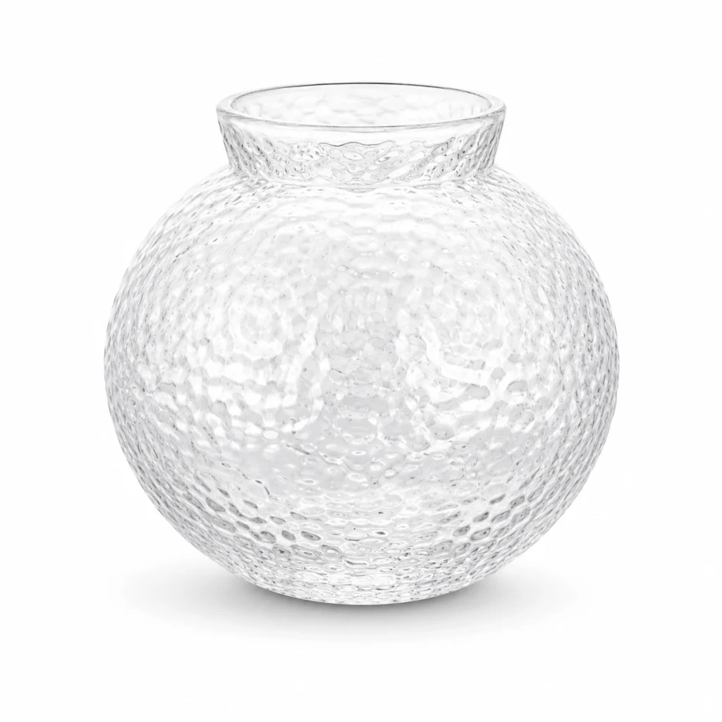 Wholesale Round Hammered Glass Vase – 4 Finishes - view 1