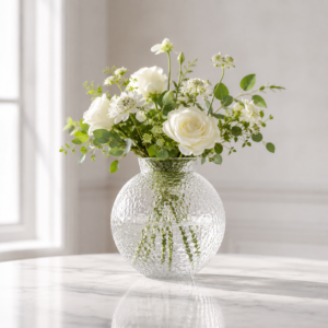 Wholesale Round Hammered Glass Vase – 4 Finishes - view 2