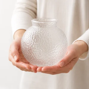 Wholesale Round Hammered Glass Vase – 4 Finishes - view 6