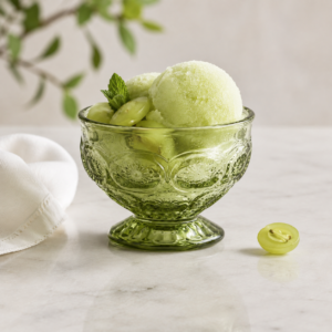 230ml Olive Green Pressed Glass Dessert Bowl – Wholesale - view 2