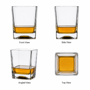 260ml Square Whiskey Glass – Heavy Base Tumbler for Wholesale - view 3