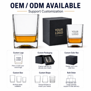 260ml Square Whiskey Glass – Heavy Base Tumbler for Wholesale - view 8
