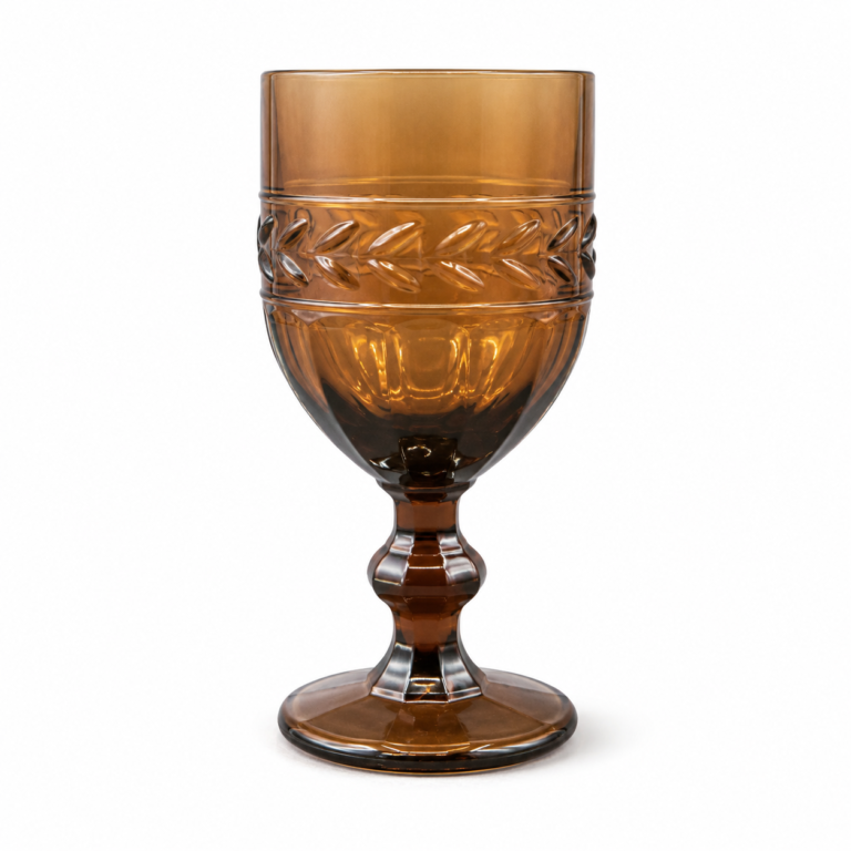 332ml Vintage Amber Wheat-Ear Glass Goblet – Wholesale - view 1
