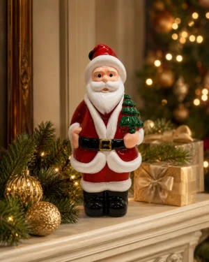 Red Glass Santa Figurine - view 1