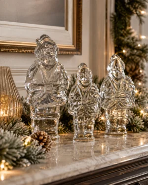 Red Glass Santa Figurine - view 2