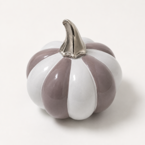 Black & White Swirl Glass Pumpkin Ornament - view 4
