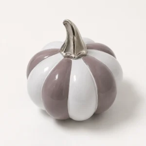 Black & White Swirl Glass Pumpkin Ornament - view 4