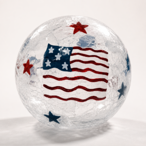 Stars & Stripes Glass Globe Ornament - view 3