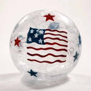 Stars & Stripes Glass Globe Ornament - view 3