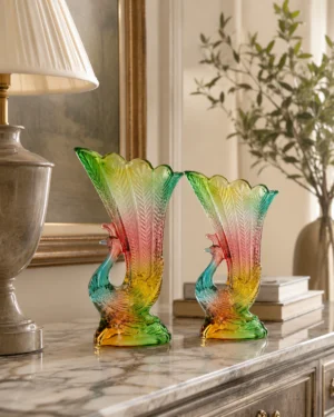 Pastel Twist Art Glass Vase Collection - view 2