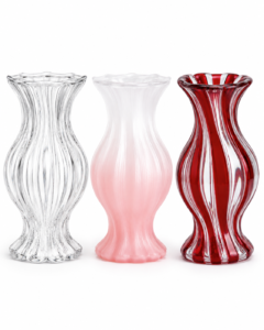 Crimson Swirl Sculptural Art Glass Vase - view 8