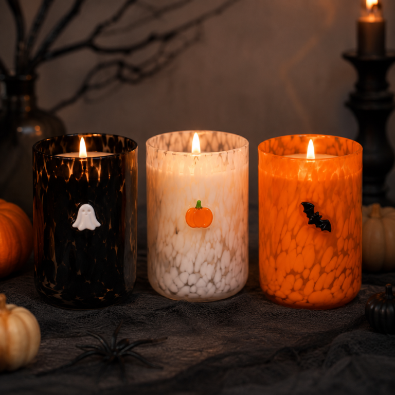 Embossed Holiday-Motif Glass Candle Holder Collection - view 1