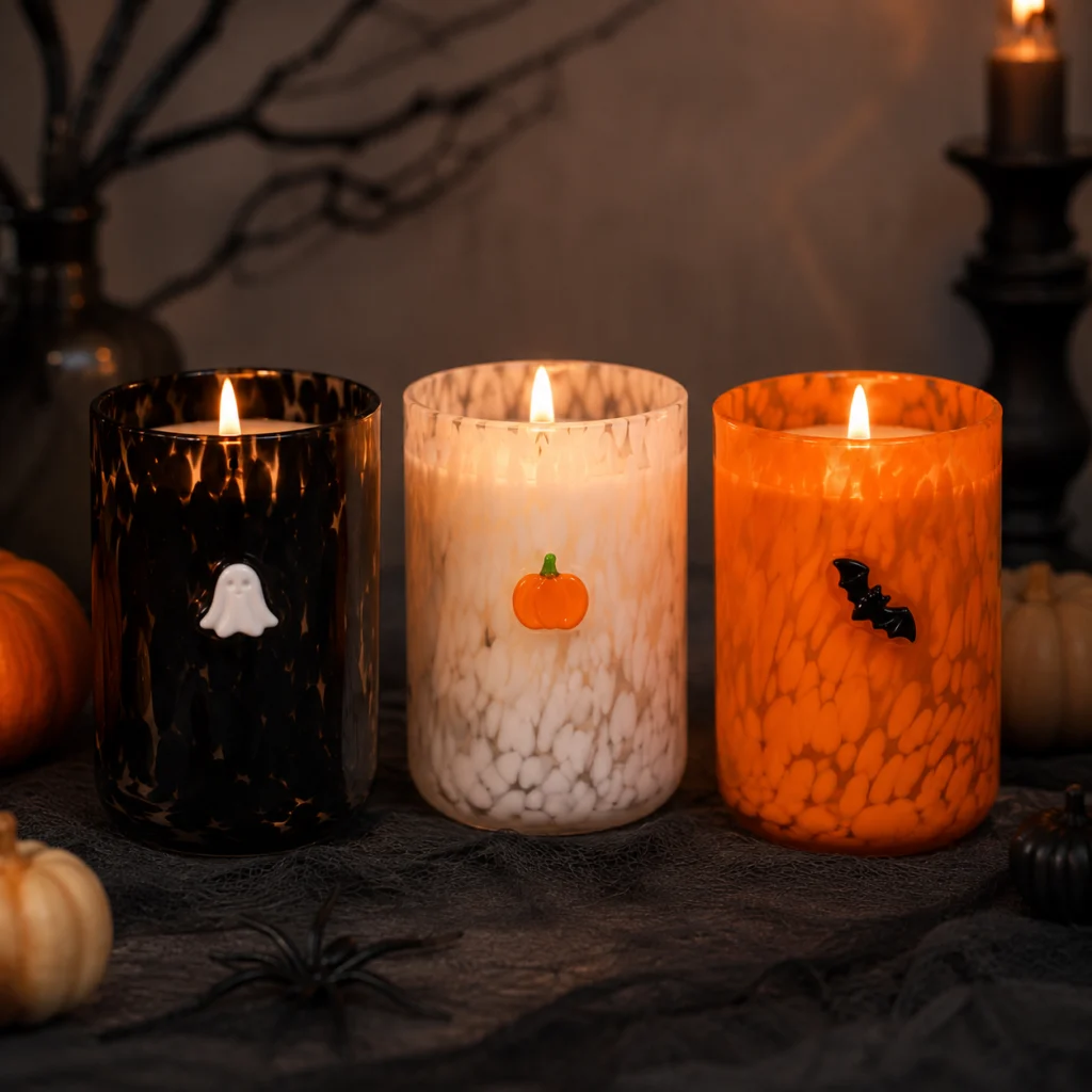 Embossed Holiday-Motif Glass Candle Holder Collection - view 1