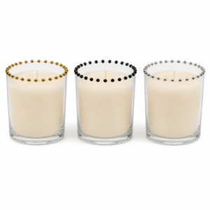Clear Dotted-Rim Glass Votive Holder Set - view 3