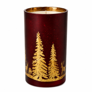 Crimson Cityscape Glass Candle Holder - view 4