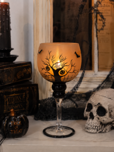 Black-Foot Art Glass Candle Holder - view 2