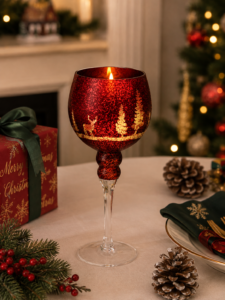 Crown-Cut Jewel-Tone Glass Candle Holder Collection - view 2