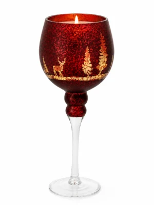 Crown-Cut Jewel-Tone Glass Candle Holder Collection - view 3