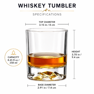 250ml Iceberg Base Whiskey Glass – Heavy Bottom Tumbler for Wholesale - view 4