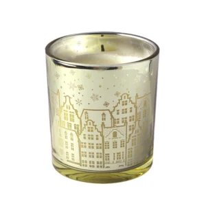 Crimson Silver-Rim Glass Candle Jar Set - view 13