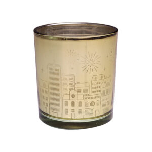 Crimson Silver-Rim Glass Candle Jar Set - view 11