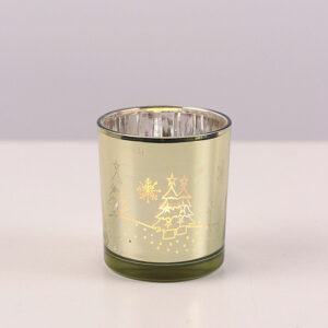 Crimson Silver-Rim Glass Candle Jar Set - view 9