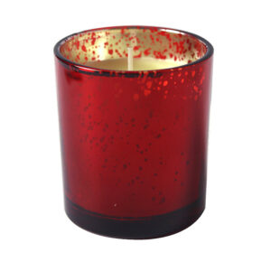 Crimson Silver-Rim Glass Candle Jar Set - view 12