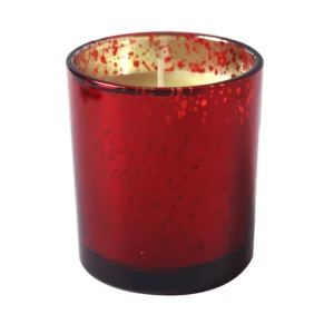 Crimson Silver-Rim Glass Candle Jar Set - view 12