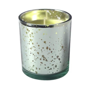 Crimson Silver-Rim Glass Candle Jar Set - view 14