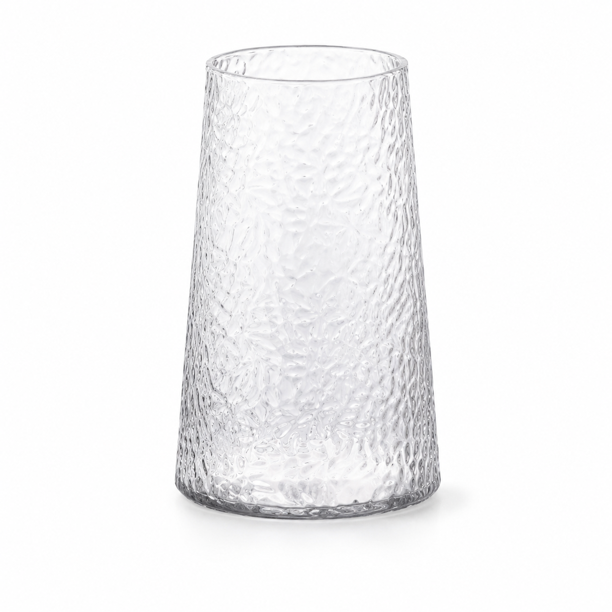 Blue iridescent glass vase